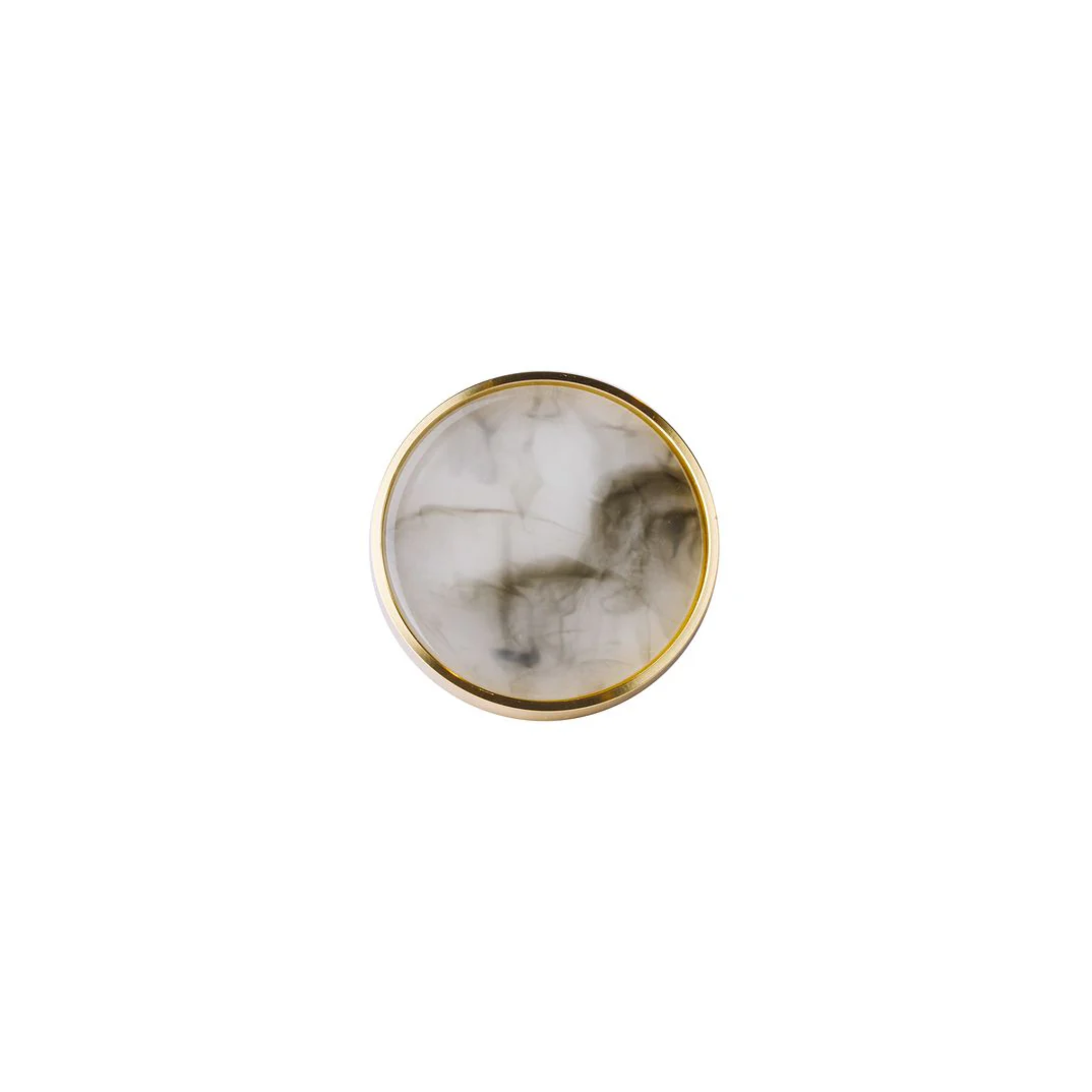 Acrylic & Brass Disc Cabinet Knob [A-0005]