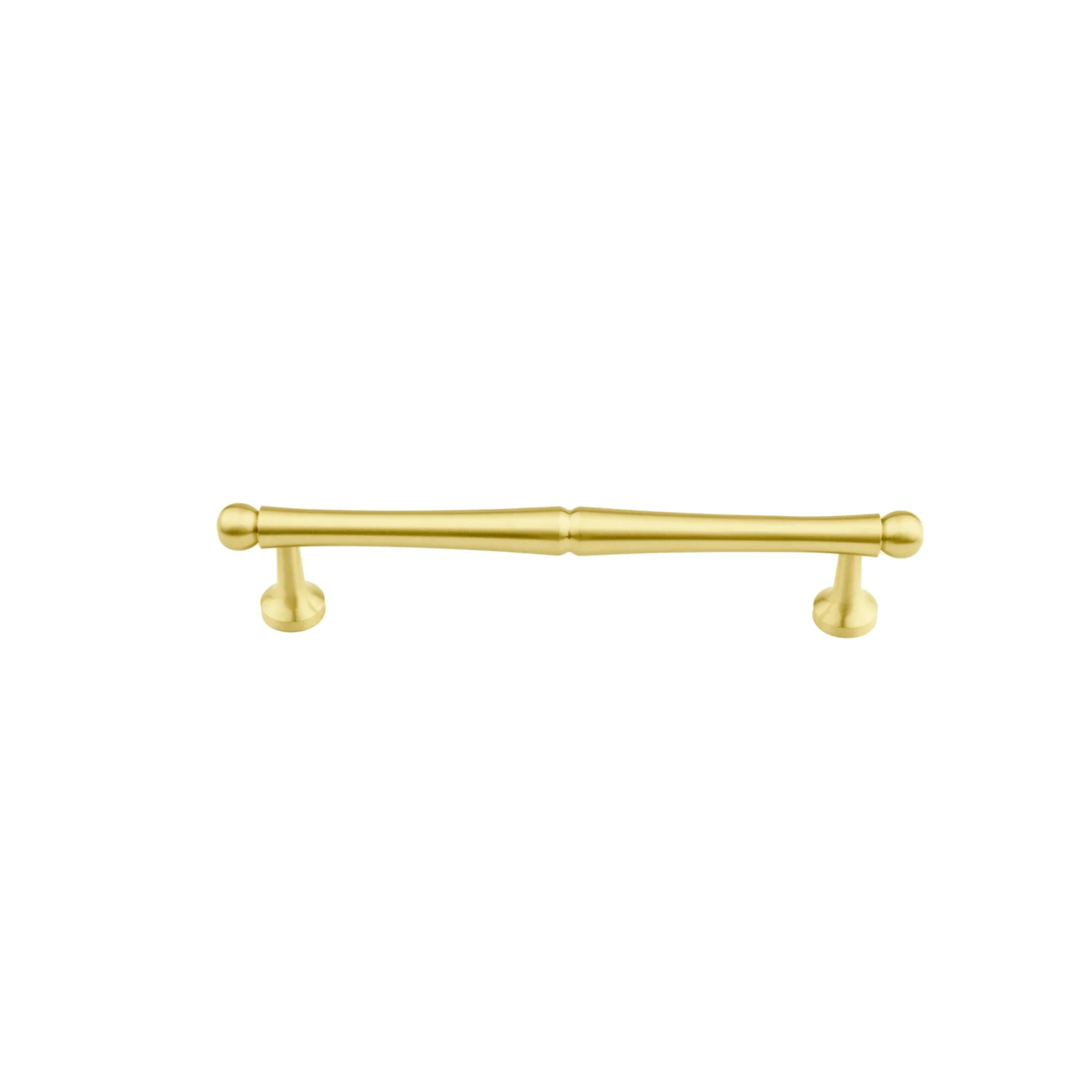 Brass essence Nishilia Tapered Brass Cabinet Handle from the collection, featuring a sleek tapered design and polished brass finish.