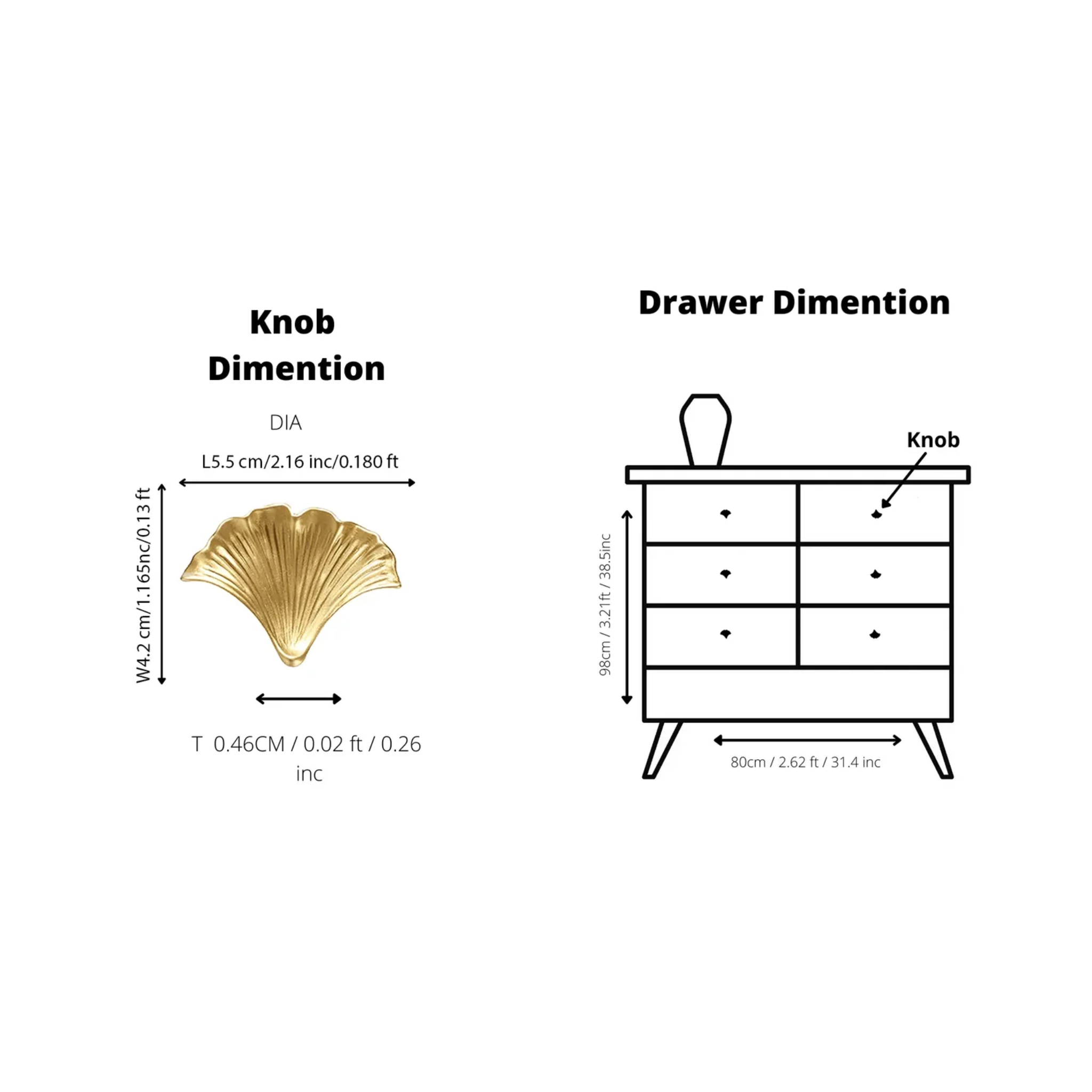 Brass Essence polished gold ginkgo leaf cabinet pull with detailed leaf design and smooth finish, mounted on a wooden cabinet door.