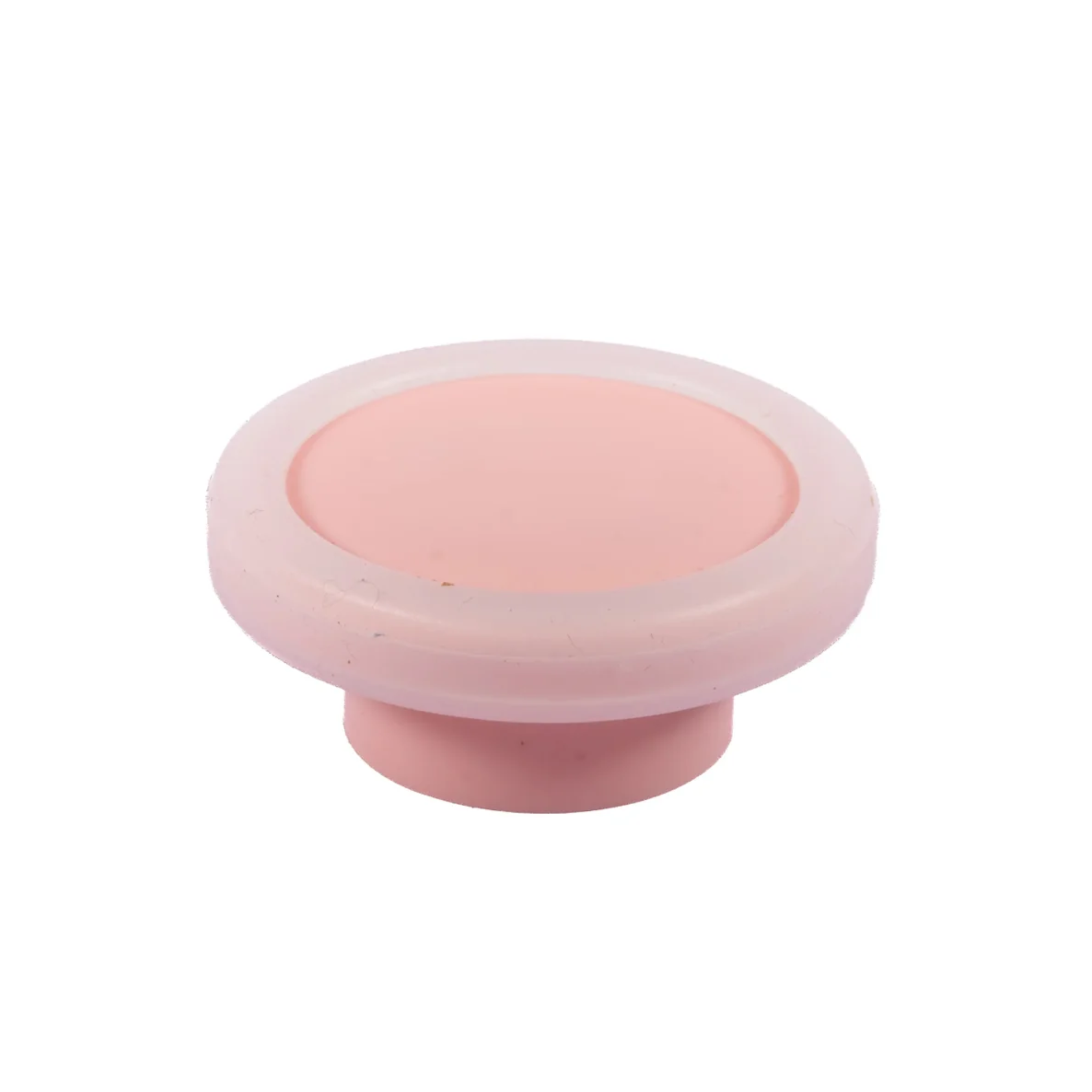 Brass Essence soft-touch silicone and ABS cabinet knob, sleek round design with smooth finish, ideal for kitchen or furniture drawers