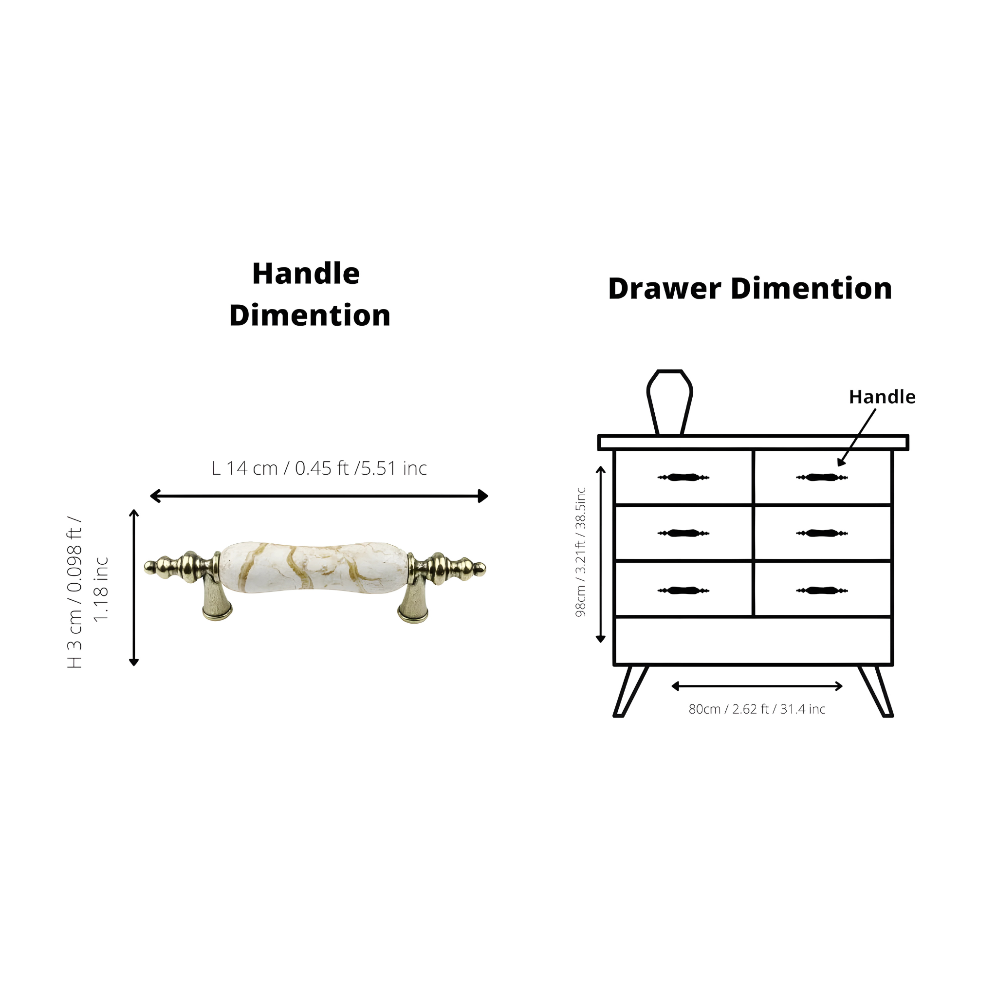 Antique Ceramic & Zinc Cabinet Pulls[CR-0006]