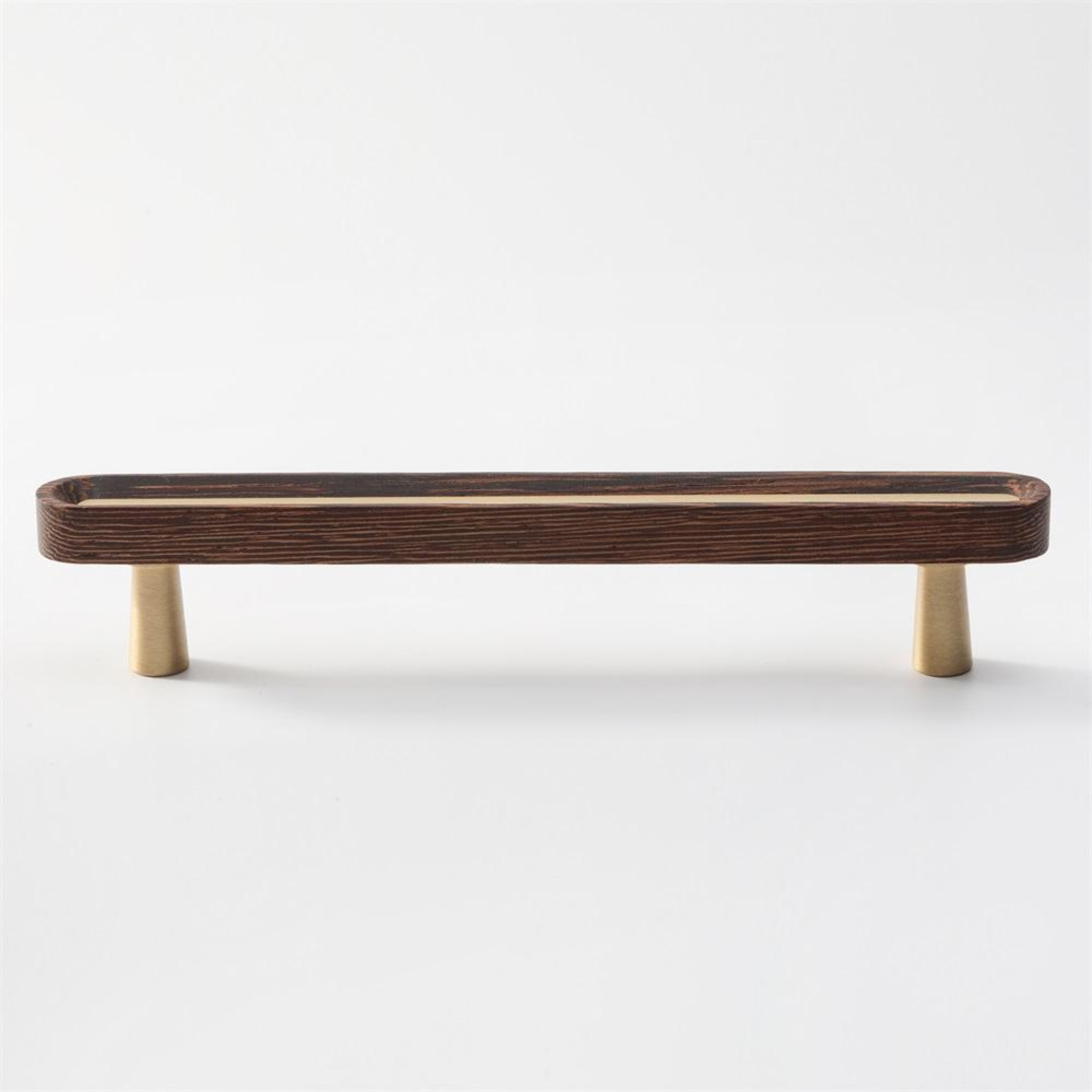 Brushed Brass and Wenge Wood Handles [W-0055]