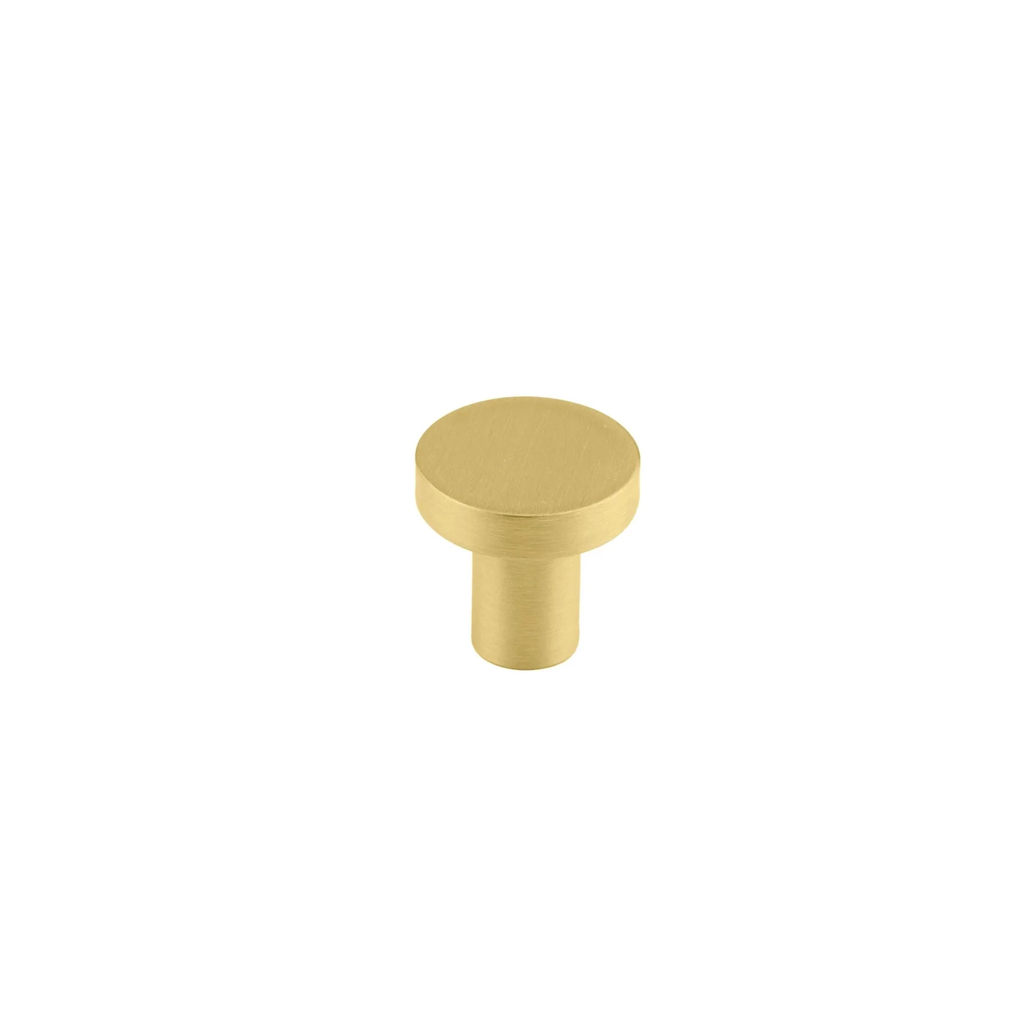 Brass Essence Regal Solid Brass Knob B-0004 with minimal luxury design, showcasing a polished, elegant brass finish on a drawer handle.