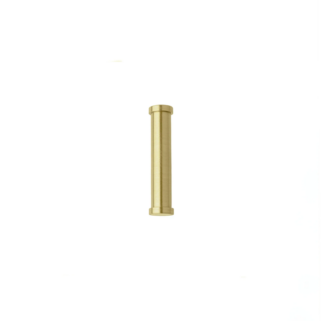 Brass essence Euro Bar Solid Brass Cabinet Pull in a sleek, polished finish, designed for modern kitchen or furniture handles.