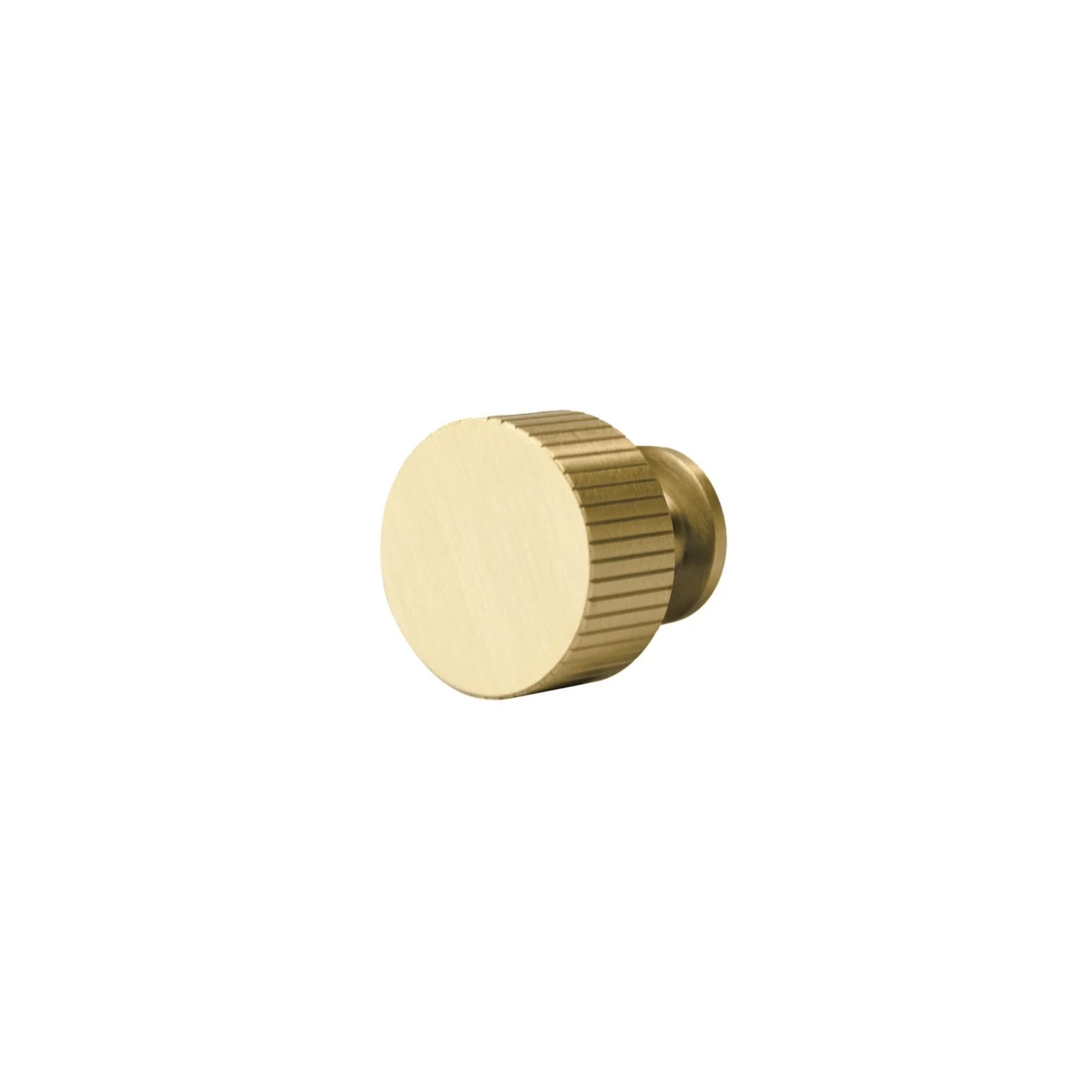 Brass essence linear knurled brass cabinet knob with textured grip and polished finish, ideal for modern furniture hardware.