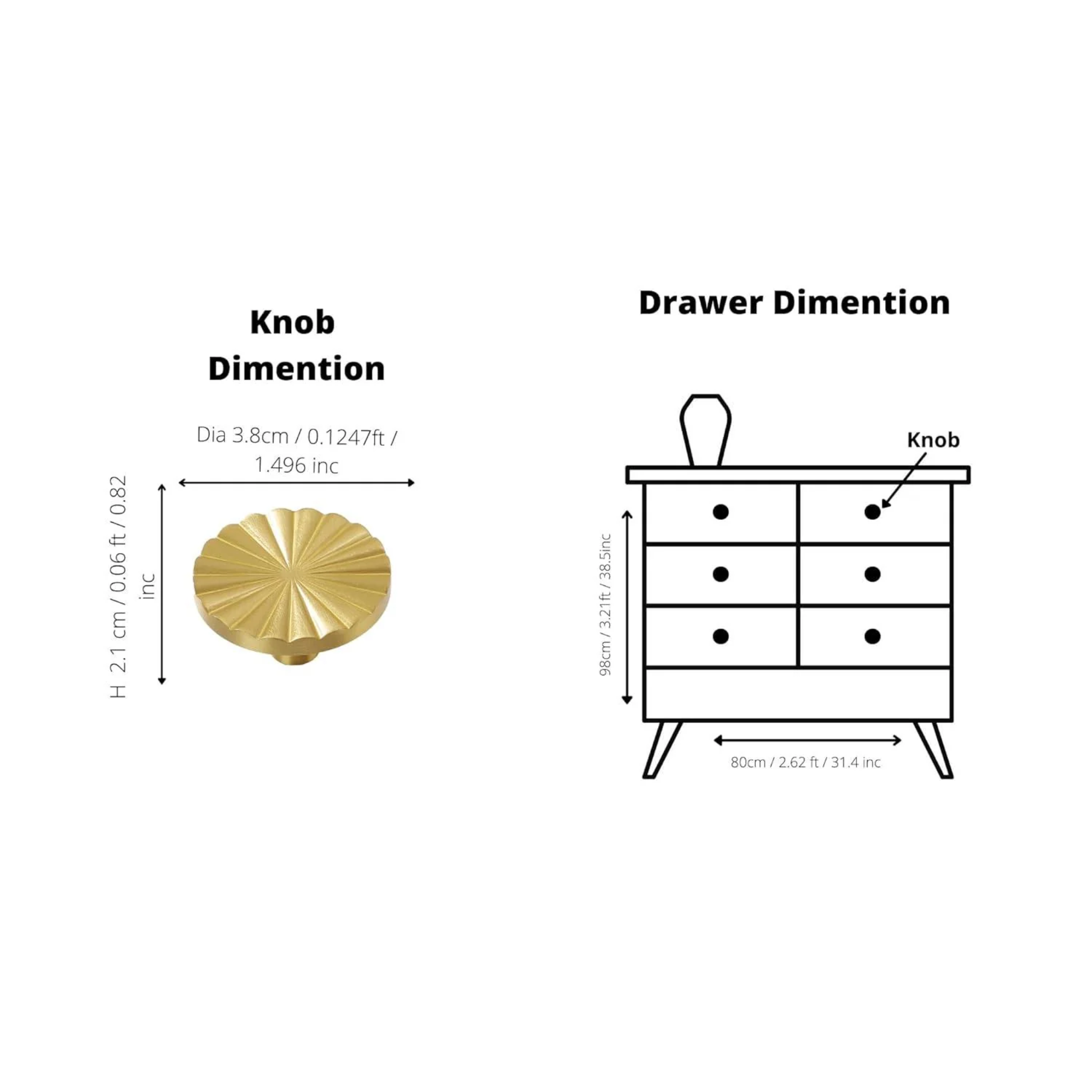Brass Essence Cherry Blossom Sunburst Brass Knob showing intricate floral design and polished brass finish.