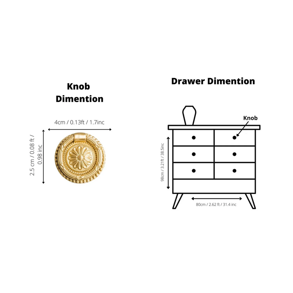 Vintage Brass Ring Pull by Brass Essence featuring a retro brass handle with a classic ring pull design.