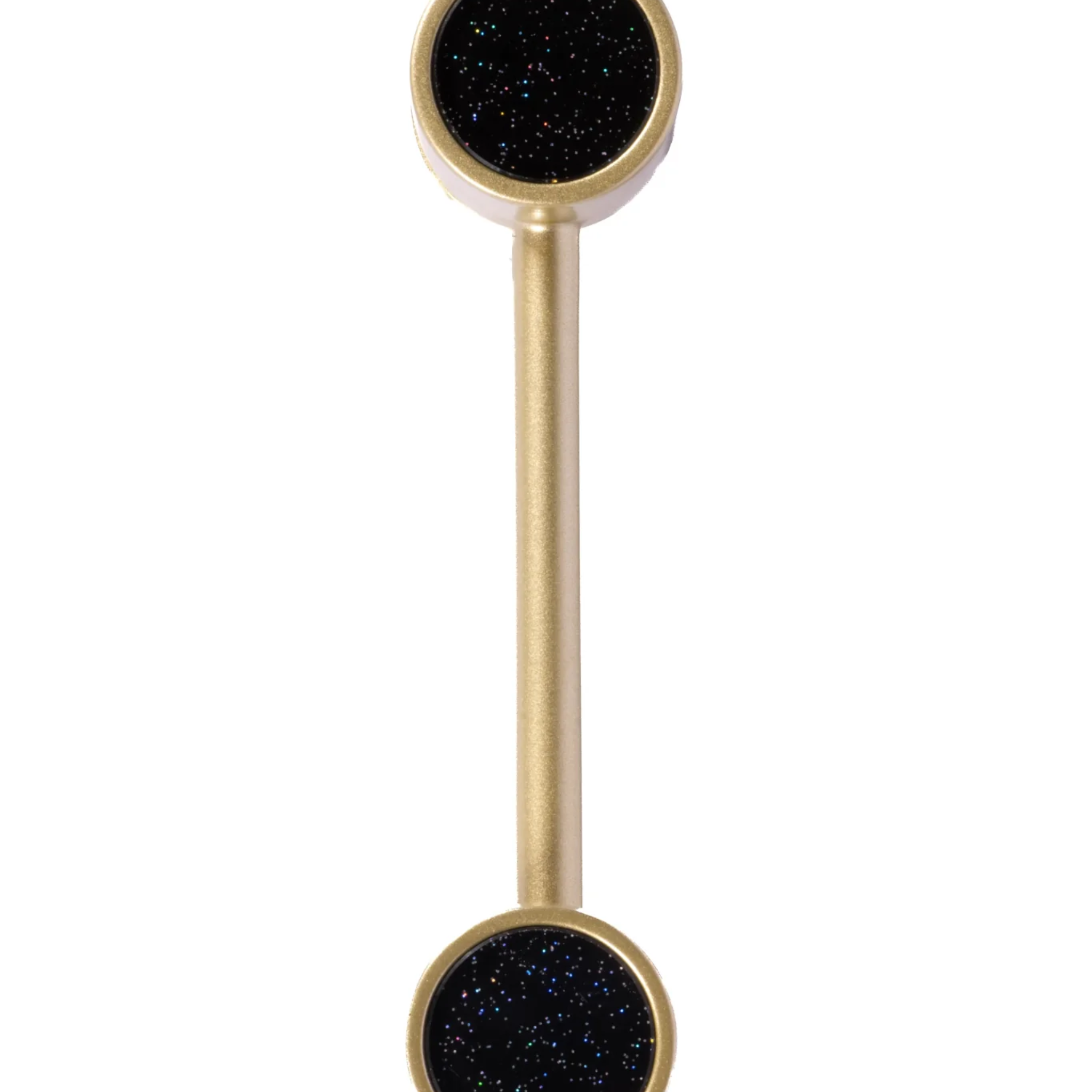 Brass Essence bifocal articulated zinc alloy cabinet pull with dual grip sections, sleek design for furniture or cabinetry.