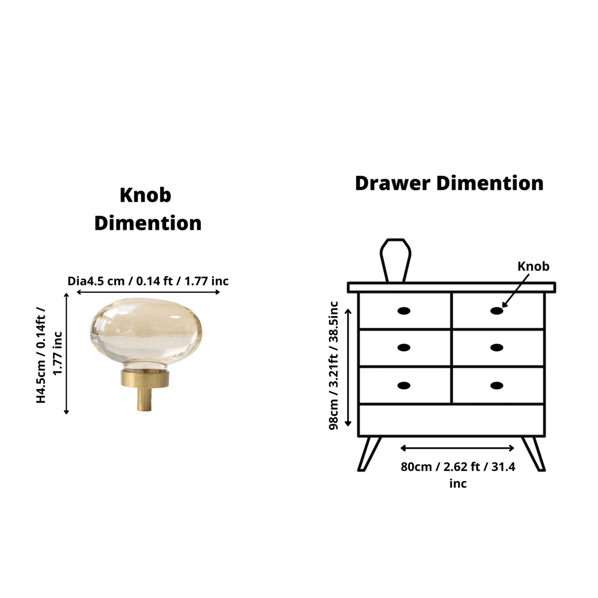 Brass Essence classic crystal with brushed brass handle, showcasing a clear glass container with elegant brass accents.