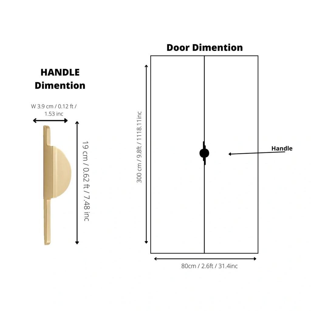 Modern circle and bar door handle by Brass Essence in gold and black finish, made of zinc alloy with a sleek, premium design.