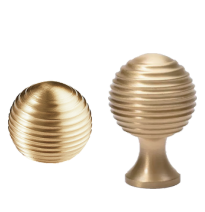 Alexander & Wicks Brass Knob  Luxury Brushed Finish [B-0002]