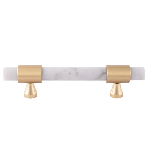 Signature Natural Marble and brass Handle