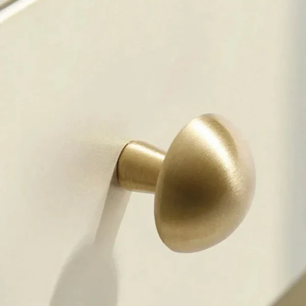 Mushroom Solid Brass Cabinet Knob
