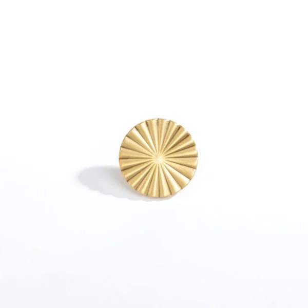 Cherry Blossom Sunburst Brass Knob