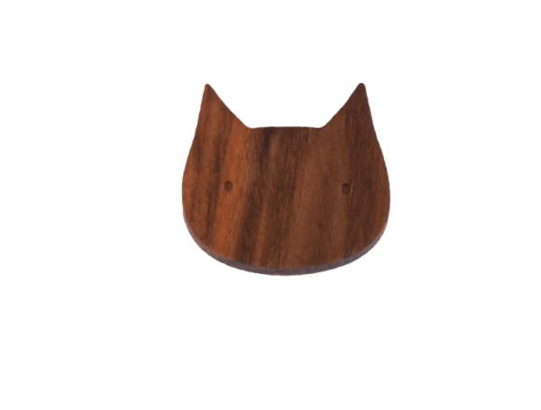 Cat Wooden Knob and Hook