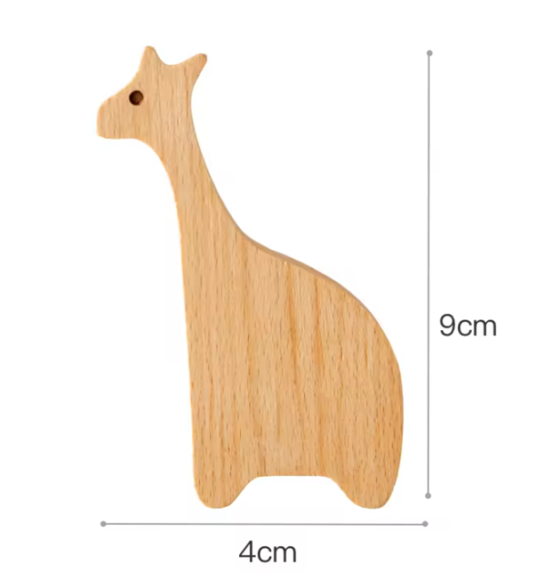 Giraffe Wooden Cabinet Knob and hooks