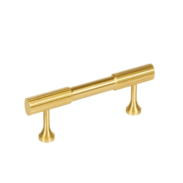Verite Vogue Linear Ribbed Brushed Gold Pull Handle