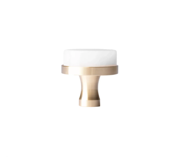 Lorenzo Natural Crystal Brass Knob